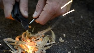 Starting a Fire with Ferro Rod | The Survival Belt by SlideBelts