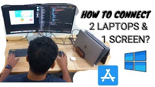How to Connect 2 Laptops to 1 Screen? MacBook and Windows on one Monitor!