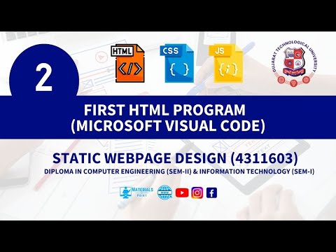STATIC WEB PAGE DESIGNING  | HTML | PART 02 | MATERIALS POINT