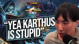 DOUBLELIFT WAS NOT HAPPY PLAYING VS MY KARTHUS