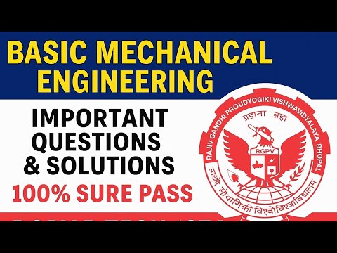 rgpv basic mechanical engineering important questions | RGPV BME most important questions 