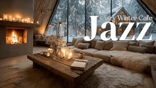 Cozy Winter Jazz Piano for Relaxing Snow Day Ambience | Warm Coffee Shop Vibes