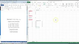 Solving Linear Programming Problem using Excel's Solver