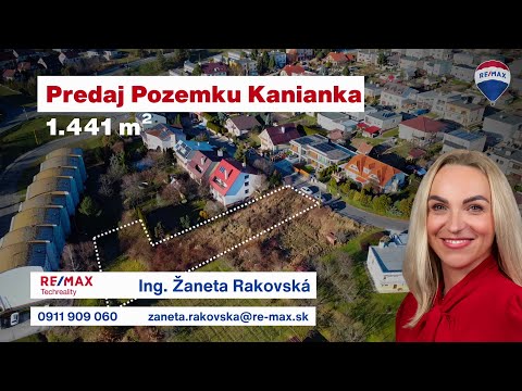 PREDAJ: Pozemok Kanianka 1441 m2 nad priehradou - REMAX Techreality  Prievidza
