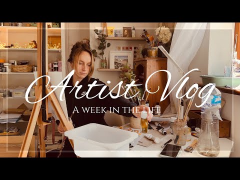 SPEND A WEEK WITH ME IN MY ART STUDIO | SWITCHING TO OIL PAINTS? | SELF DOUBT | Alex Goddard Art