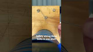 How to safety wire three bolts together! Aviation style 😎 #aircraftsafety #aviation #mechanic