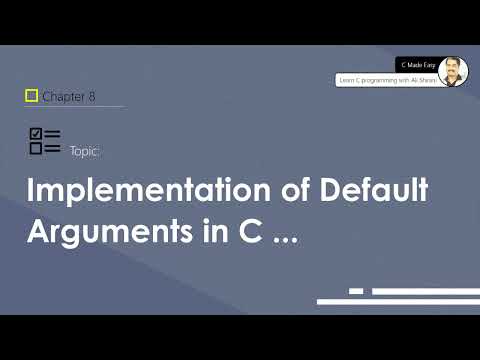 Implementation of Default (function) Arguments in C (Variadic Functions 2)
