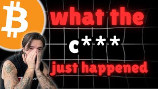 what just happened to bitcoin and crypto altcoins... the answer is [BONE INDUCING]