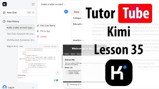 Kimi - Lesson 35 - Using Kimi for Web Development Help