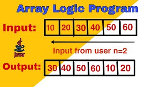 Java Program to left rotate the elements of an array