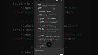html form 👆😍🥰😍#coding