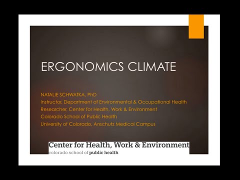 WORKSAFE IOWA Webinar - Ergonomics Climate Assessment