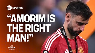 Bruno Fernandes discusses his Manchester United future after Europa League heartbreak 💔 #UEL