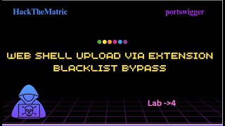 Lab   4  Web shell upload via extension blacklist bypass  @PortSwiggerTV