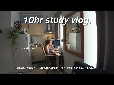 Study vlog | 10hr study day, med finals prep, staying sane & productive 📖☕💻