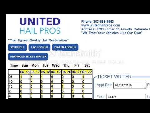 APPOINTMENT SCHEDULER SALES LOG