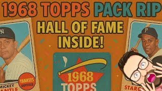 Opening a 1968 Topps Baseball Pack – Hall of Famers Inside