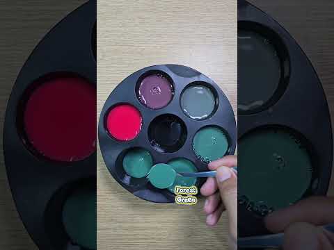 ​A Seven-Well Paint Palette#shorts #colors #asmr #satisfying #colormixing