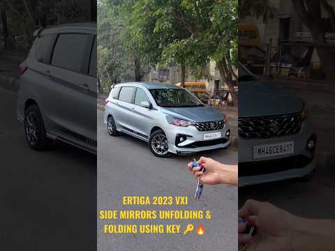 ERTIGA 2023 VXI SIDE MIRRORS UNFOLDING & FOLDING USING KEY🔑🔥 #shorts #ertigafacelift #ertigamodified