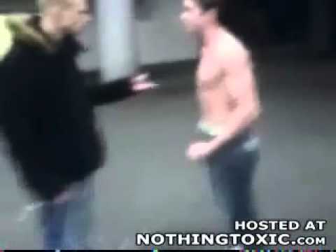 mouthy little prick gets knocked the fuck out!