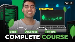 MongoDB Complete Course Tutorial in Hindi🔥Free Notes & Projects