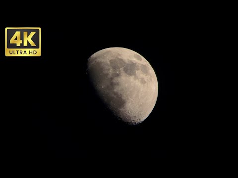 🌙 Moon Through Telescope View | UHD 4K (3840x2160 | 30FPS)