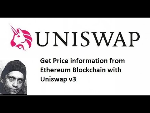 Uniswap v3 for obtaining token pricing information from Ethererum blockchain