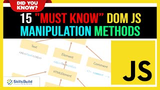 💥 15 "MUST KNOW" DOM JS Manipulation Methods