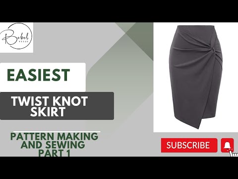 Level up Your Wardrobe:DIY Twist Knot Skirt(Beginner Friendly)#diyfashionhacks #easy @Sewbybebel