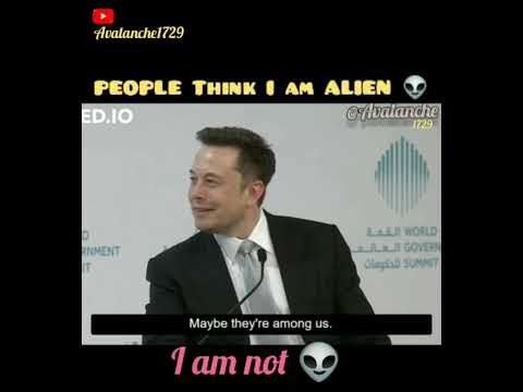 Elon Musk - I AM NOT Alien 👽 but people think 😎 #Elon #elonmusk #tesla