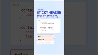 🚀 Master CSS sticky headers in seconds! 🔥 Watch till the end & level up your frontend skills! 💻✨