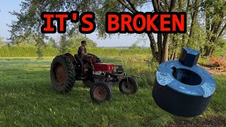 I broke my homemade electric tractor