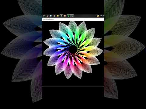 Draw Graphical Design with Python Turtle | Learn Python | Part 02 #shorts #python #viralshorts