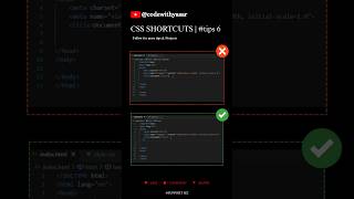 💡 CSS Shortcuts That Save You Hours! #vscode #coding #dailyshorts #shorts