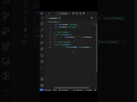 Clean Code - Template Literals #cleancode #programming #typescript