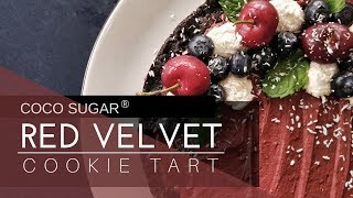 Coconut Sugar Recipe: Red Velvet Cookie Tart