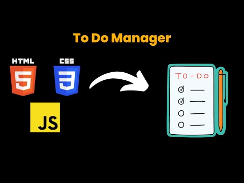 To Do App Manager Using HTML CSS JS