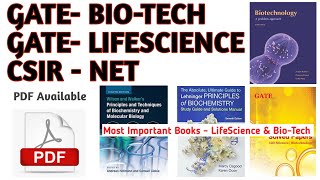 GATE Biotechnology 2021 :GATE LifeScience: CSIR NET LifeScience Books Download:GATE BT 2021 BookList