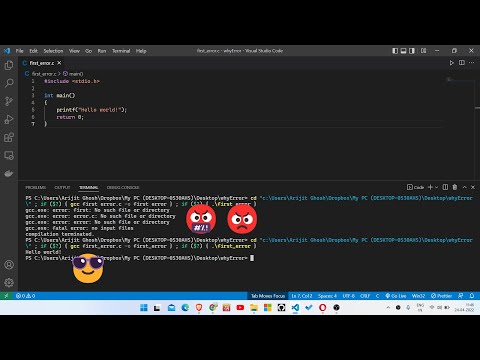 gcc.exe: error: No such file or directory || compilation terminated || C Problems 100% fix #c #code