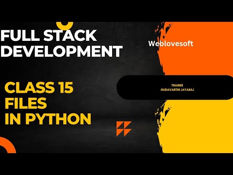 Class 15 File handling in python