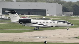 NEW $45 Million GULFSTREAM G500 Departs Lunken - FOREIGN-OWNED BILLIONAIRE BARGE!
