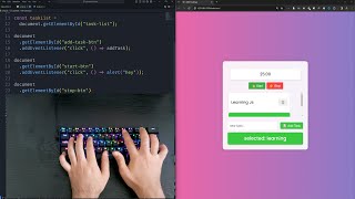 ASMR Coding - Pomodoro Timer JavaScript - No Talking