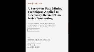 A Survey on Data Mining Techniques Applied to Electricity-Related Time Series Forecas... | RTCL.TV