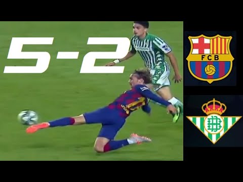 Barcelona v Real betis 5-2 highlights all goals 25/8/2019 HD Resumen