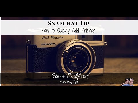 Snapchat Tip - Quickly Add Friends
