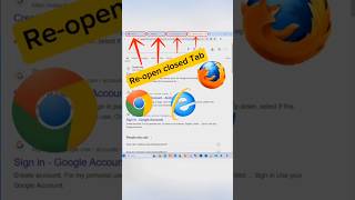 Restore or Reopen the Recently Closed Browser Tab | #restore #browser