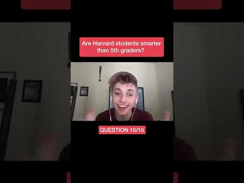 Are Harvard students smarter than 5th graders? Q10 #shorts