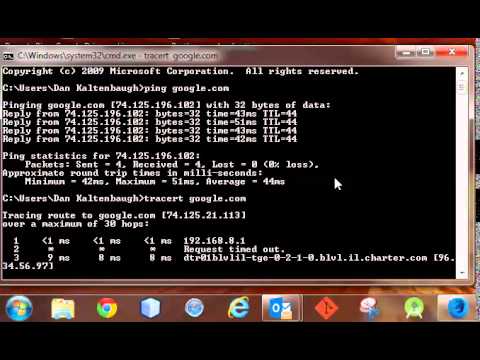 cmd ping tracert