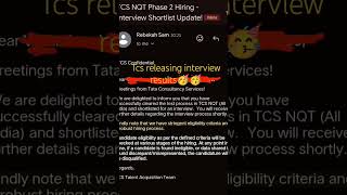 After a long time tcs releasing interview results #tcs #interview #results