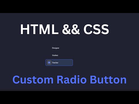 How to create Custom Radio Button